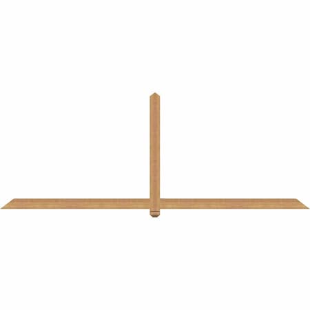 Ekena Millwork Eugene Smooth Timber Gable Bracket, Western Red Cedar, 108"W x 40"H x 3 1/2"D x 3 1/2"F, 9/12 Pitch GBW108X40X0404EUG00SWR